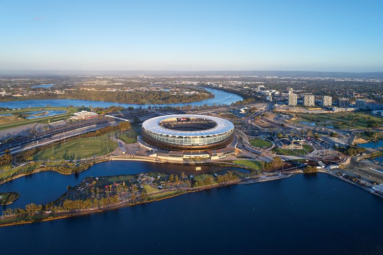 Finding a sense of place: Optus Stadium parklands | Landscape Australia