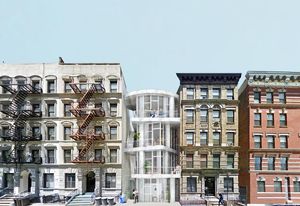 Table Top Apartments by Kwong Von Glinow Design Office uses a system of modules that is flexible to accommodate the various lot sizes of New York City and is adaptable to various unit combinations.