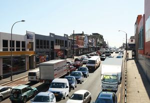 The perpetual gridlock of Parramatta Road as it currently exists.
