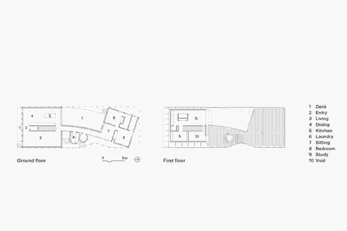 Plans of AB House by Office Mi–Ji