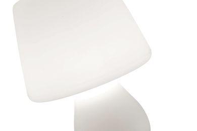 The Mushroom lamp for Ligne Roset gently rocks from side to side until it comes to a rest in its standing position.