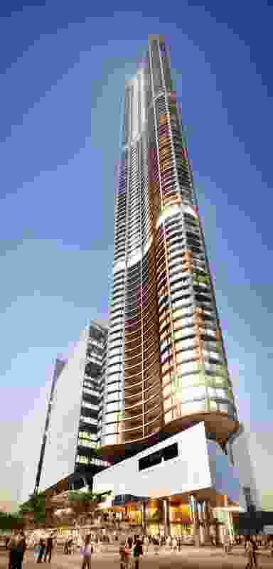 The Aspire tower designed by Bates Smart.