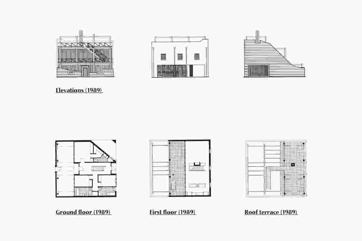 Plans of Crigan House by Allan Powell Architects.