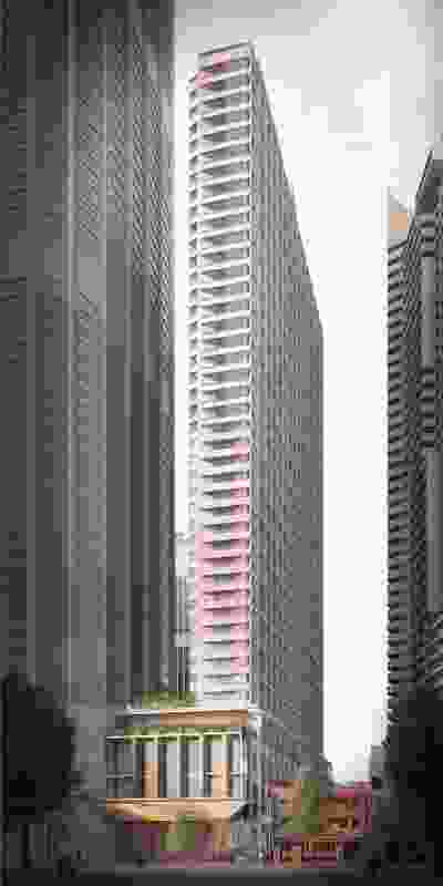Proposed tower at 525 George Street, Sydney, by Candalepas Associates.