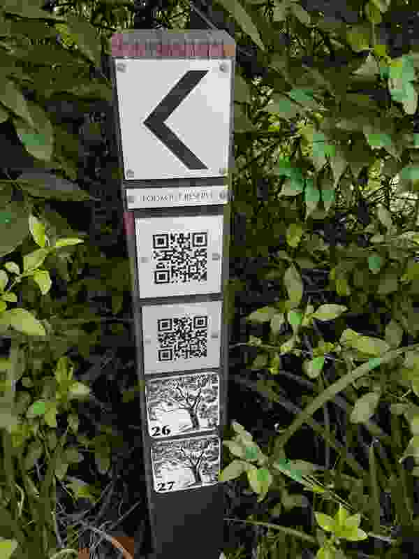 As a pilot project for Willoughby Walks, QR coding added interpretive information to the area's wayfinding signage.