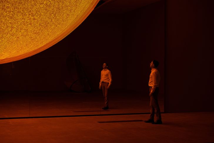 Presence (2025), installation view, Gallery of Modern Art, Brisbane. The work highlights our shared dependence on the sun for life.