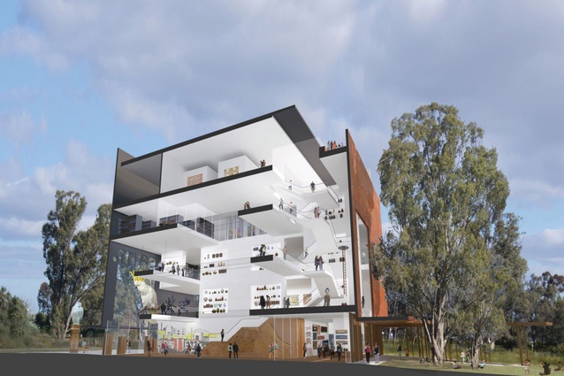 Denton Corker Marshall's design for the new Shepparton Art Museum.