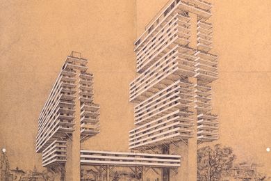 Sketch for 60-64 Clarendon Street, East Melbourne, 1968, by Robin Boyd.