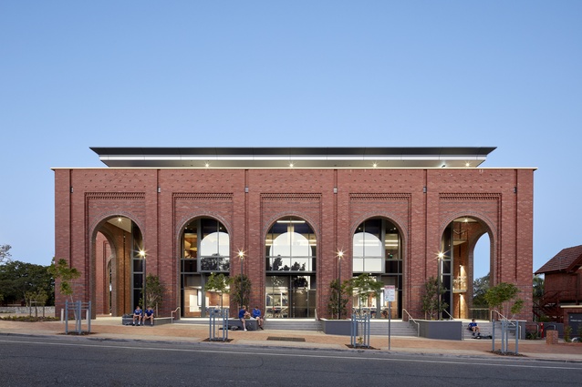The Centenary Library, Anglican Church Grammar School by Brand and Slater Architects.