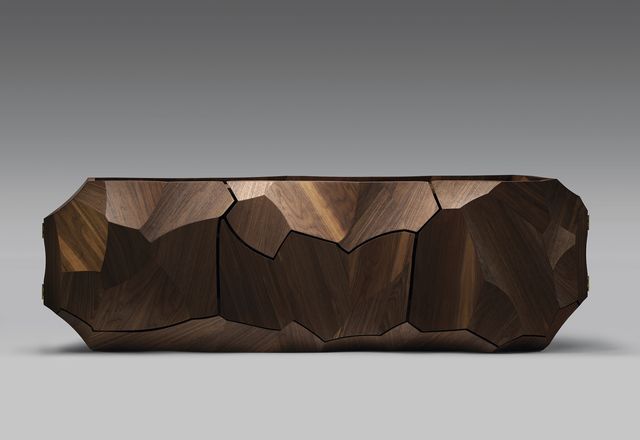 Joinery becomes art in Kurunpa Kunpu. Shown here is the intricately detailed Manta Pilti credenza by Trent Jansen and Tanya Singer.