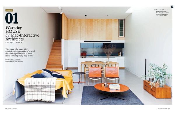 A preview from the magazine: Waverley House by Mac-Interactive Architects.