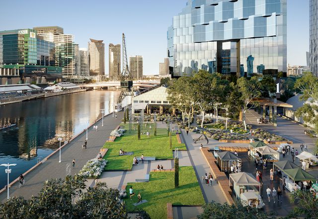 Seafarers Rest will form part of a chain of parks that run along the river's north side, connecting through to Batman Park, Enterprize Park and Birrarung Marr.