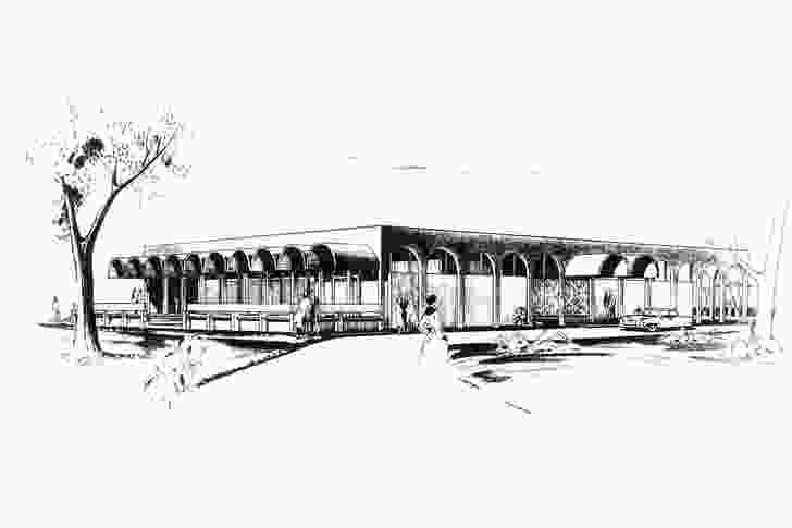 Raymond Jones’s unrealized design for the University of Western Australia Staff Club.