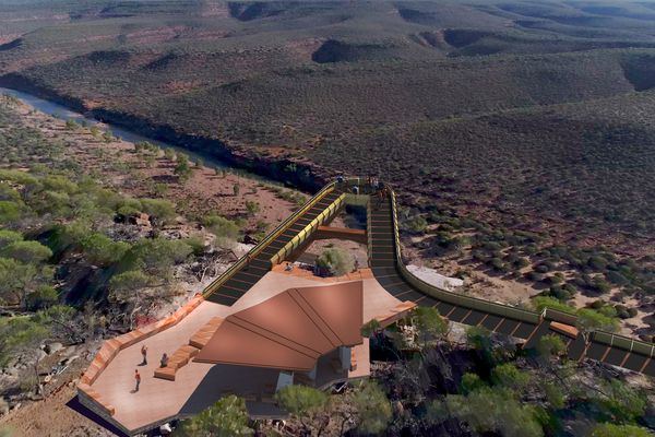 The proposed design for the skywalks in WA’s Kalbarri National Park by Eastman Poletti Sherwood Architects.
