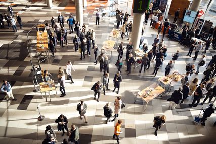 Attendees at the Melbourne Convention Exhibition Centre.