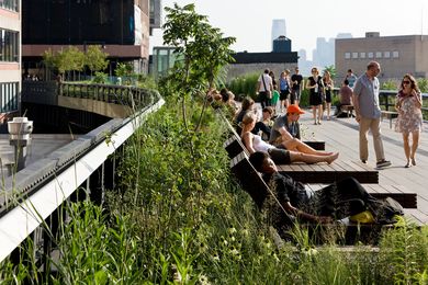 Daybeds in the park offer a rare opportunity for Manhattanites to lounge in the sun.