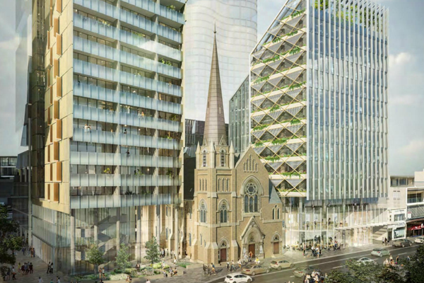 The proposed redevelopment of Leigh Memorial Church and adjoining sites by Turner.