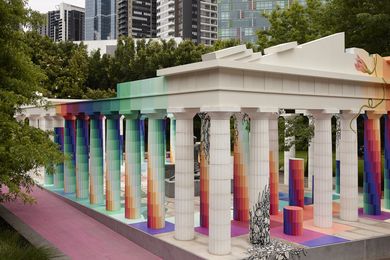 The Temple of Boom, designed by Adam Newman and Kelvin Tsang for the 2022 NGV Architecture Commission Design Competition.