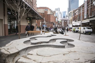 The new Thomas Street plaza in Sydney's Chinatown.