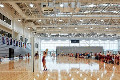 The Gold Coast Sports and Leisure Centre houses fifteen courts designed to accommodate netball, indoor soccer, badminton and other sports.