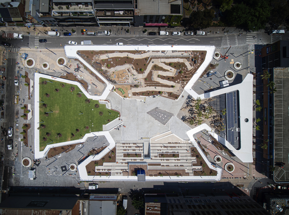 The recently completed Prahran Square in Melbourne, by Lyons Architecture and Aspect Studios.