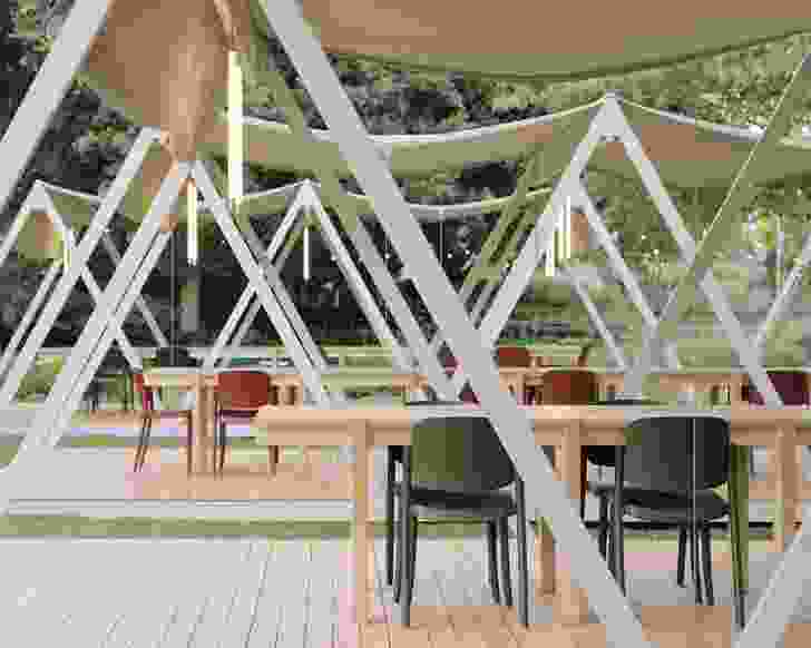 Garden gastronomy NGV Outdoor Pavilions ArchitectureAu