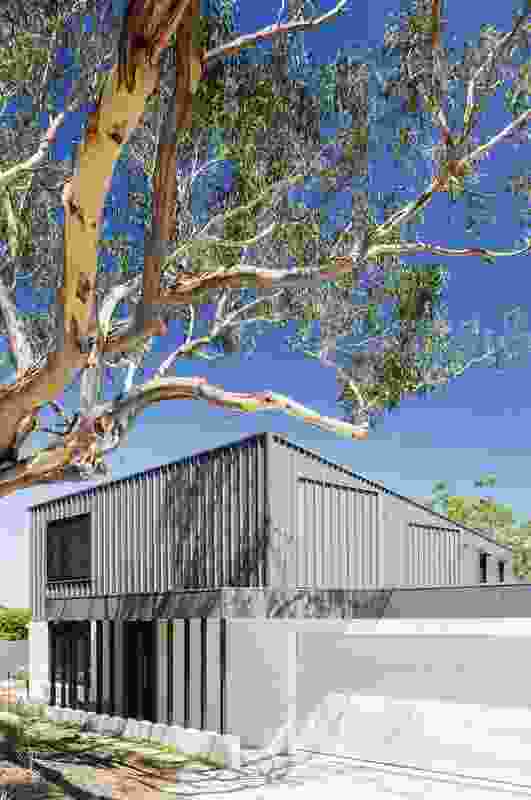 The tough steel-and-brick outer shell of the house is designed to protect it against bushfires.
