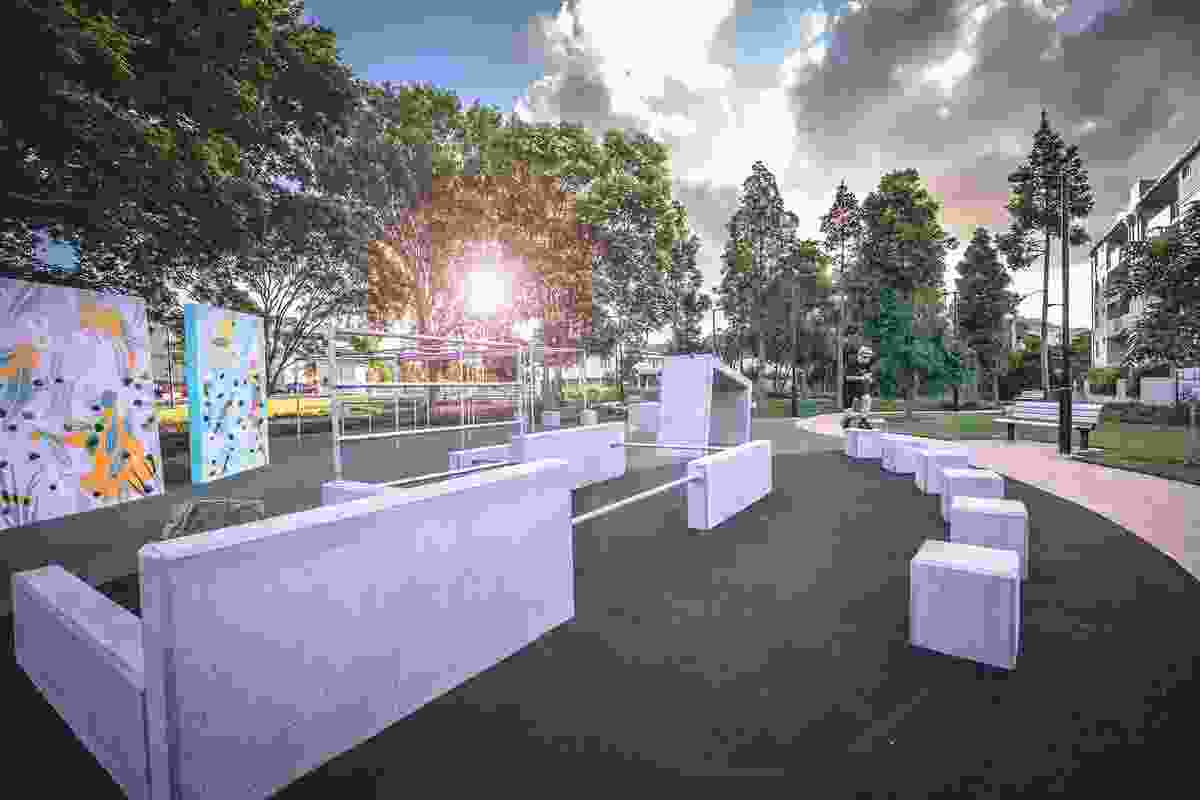 Carl Street Urban Common by Brisbane City Council - City Projects Office won a Landscape Architecture Award in the Urban Design category of the 2021 AILA QLD Landscape Architecture Awards