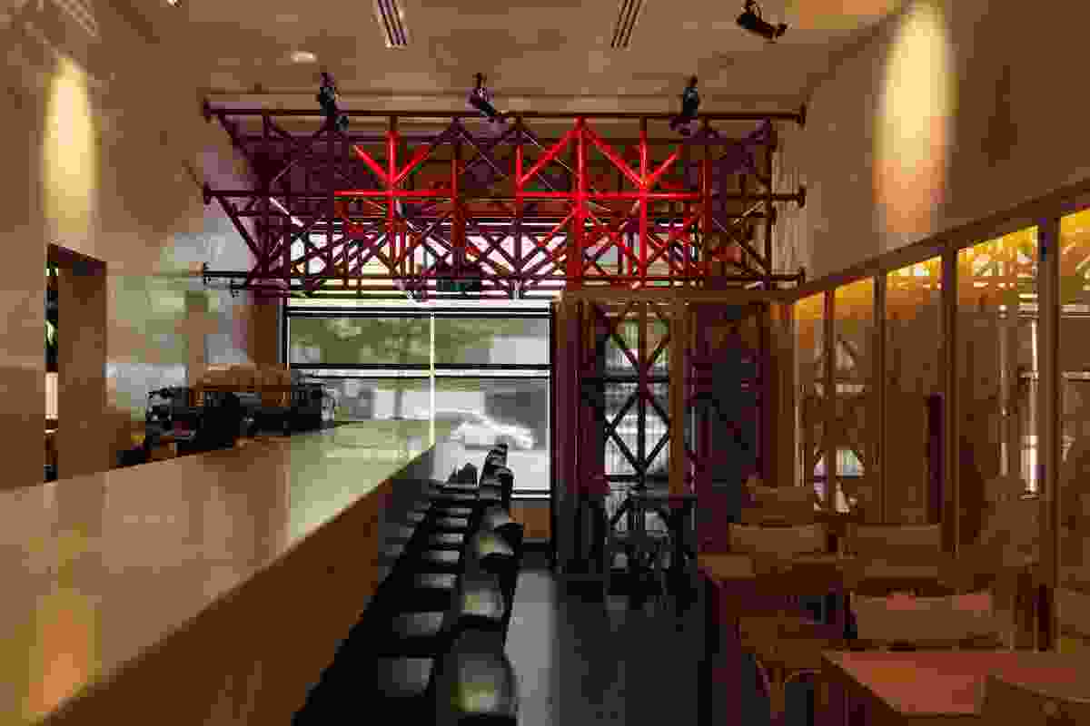Bar Di Stasio by Robert Simeoni Architects in collaboration with Callum Morton and David Pidgeon.