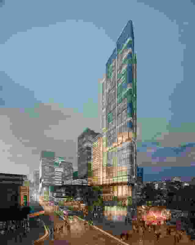JPW's design for Aspire Tower, Parramatta Square. 