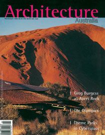 Uluru – Kata Tjuta Cultural Centre on Architecture Australia cover, 1996.