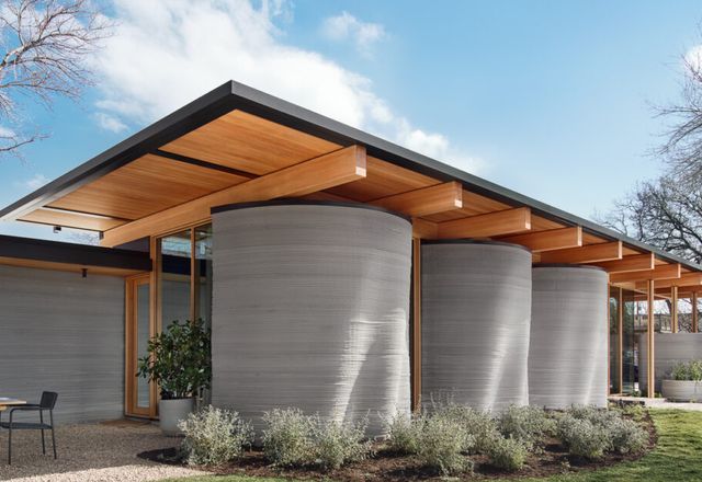 House Zero in Austin, Texas, is a 2,000-square-foot home that was built with 3D-printed concrete.