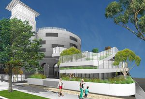 The proposed Little Lane Early Learning centre at the Drummoyne Reservoir by Milton Architects.