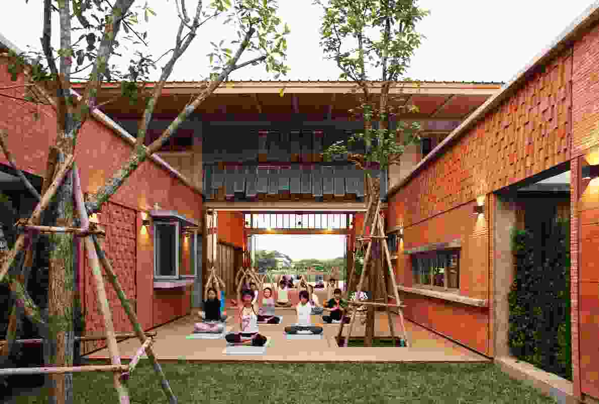 SalaAreeya yoga court by Chat Architects.