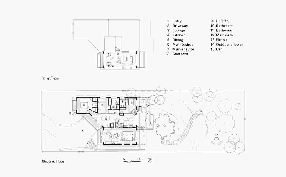 Plans of Camillo House by Blair Smith Architecture and Claire Hillier.