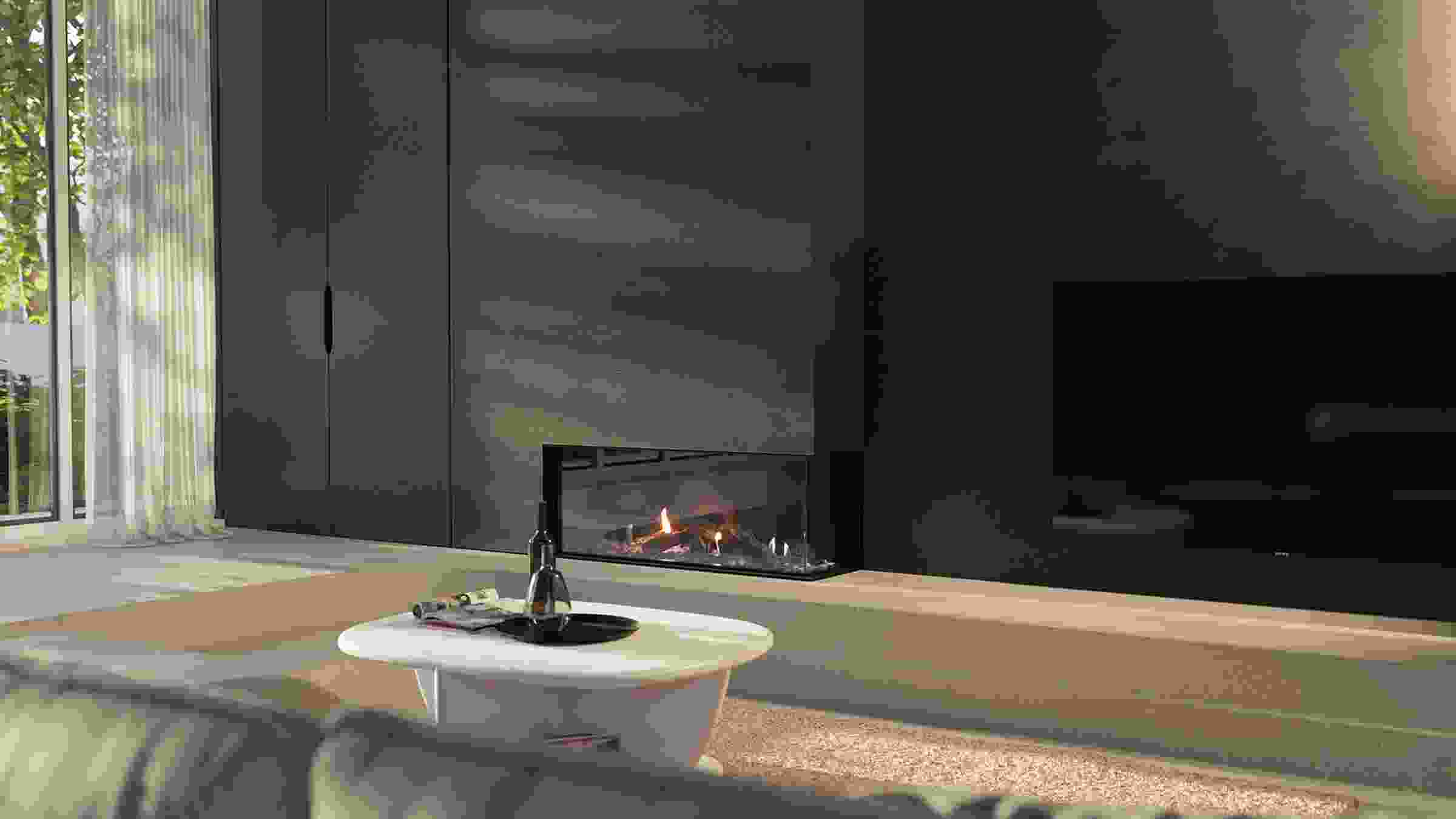 DN Corner and Peninsula gas fireplaces by Escea | ArchitectureAu