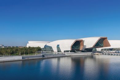 The museum and a cultural park have been built in the Binhai New Area on land reclaimed from Bohai Bay over the past decade.