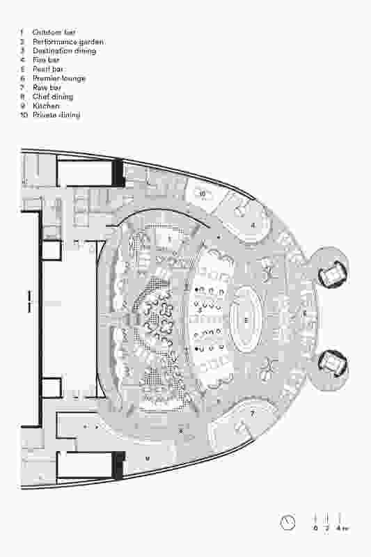 Plan of Sean Connolly at Dubai Opera by Alexander & Co with Tribe Studio Architects.