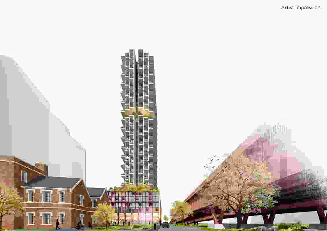 The proposed development at 132 Kavanagh Street in Southbank by DKO Architecture.