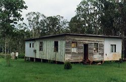 Three-bedroom self-constructed house, built c.1969 at Wondecla, Herberton, by Peter Freeman. It is the residence of Lillian Freeman, maternal aunty of the author.