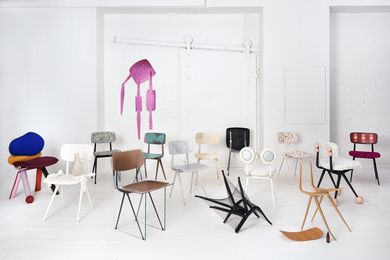 18 creatives from multiple design disciplines have reimagined Hay’s Result chair for exhibition and charity auction.