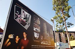 Gresley Abas Architects’ billboard on St Georges Terrace, a satire of development hoardings.