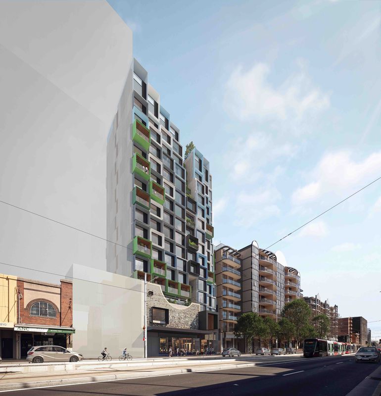 Stepped student housing tower proposed in Sydney's Kingsford