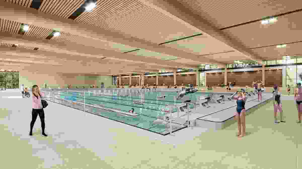 A 50-metre indoor pool in the proposed Adelaide Aquatic Centre.