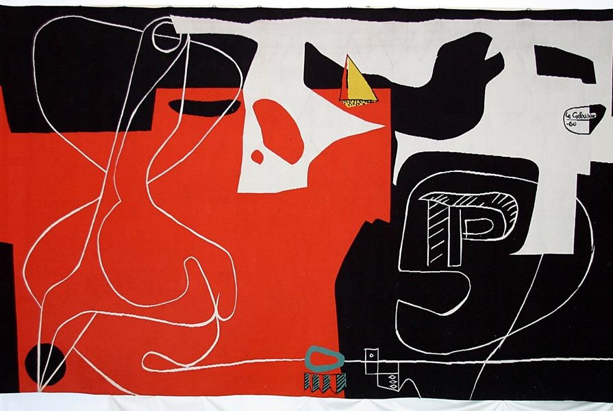 The tapestry Les Dés Sont Jetés (‘The Dice Are Cast’) by Le Corbusier was commissioned by Jørn Utzon for the Sydney Opera House in 1958.