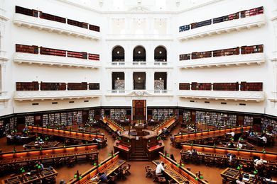 La Trobe Reading Room, State Library of Victoria by Norman Peebles of Bates, Peebles and Smart, now known as Bates Smart.