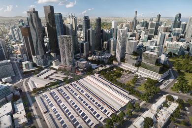 A proposed public square at Queen Victoria Market.