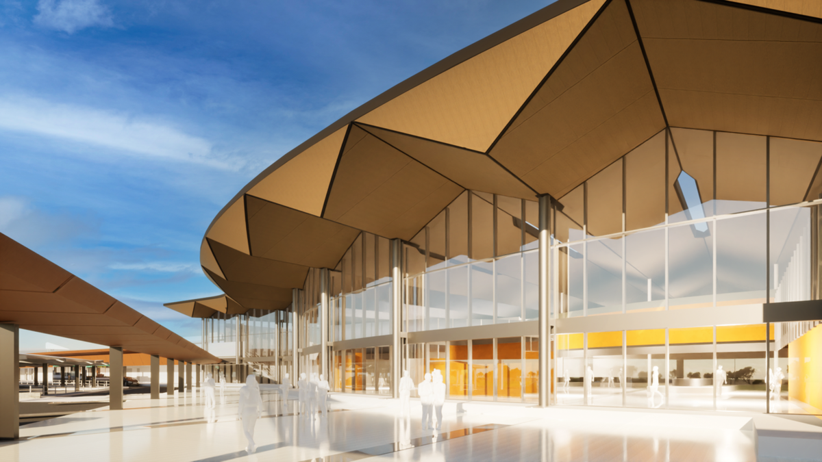 Newcastle Airport’s proposed international terminal, to be designed by Cox Architecture.