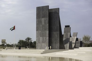 Wahat Al Karama, a monument at the United Arab Emirates Memorial Park in Abu Dhabi, designed by UAP, Bureau Proberts and British artist Idris Khan.