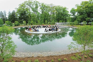 Studio Olafur Eliasson’s The parliament of reality (2009) at the Bard College in Annandale-on-Hudson, New York was conceived as a place to welcome all things.